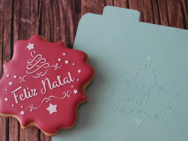 3 ideias de como decorar biscoitos de natal com estêncil